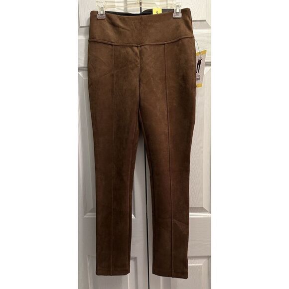 Andrew Marc Ladies Brown Faux Suede Pants Size Small NEW - Picture 1 of 3